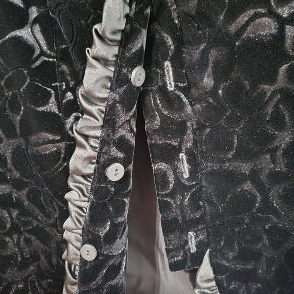 Noviello-Bloom floral velvet ruffle trim skirt set size 6 whimsigoth career USA - Picture 7 of 16